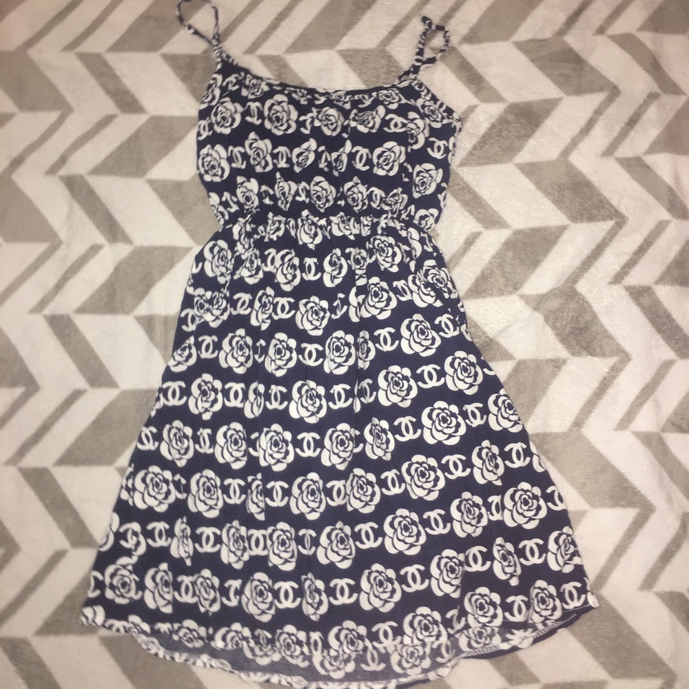 chanel navy blue summer dress